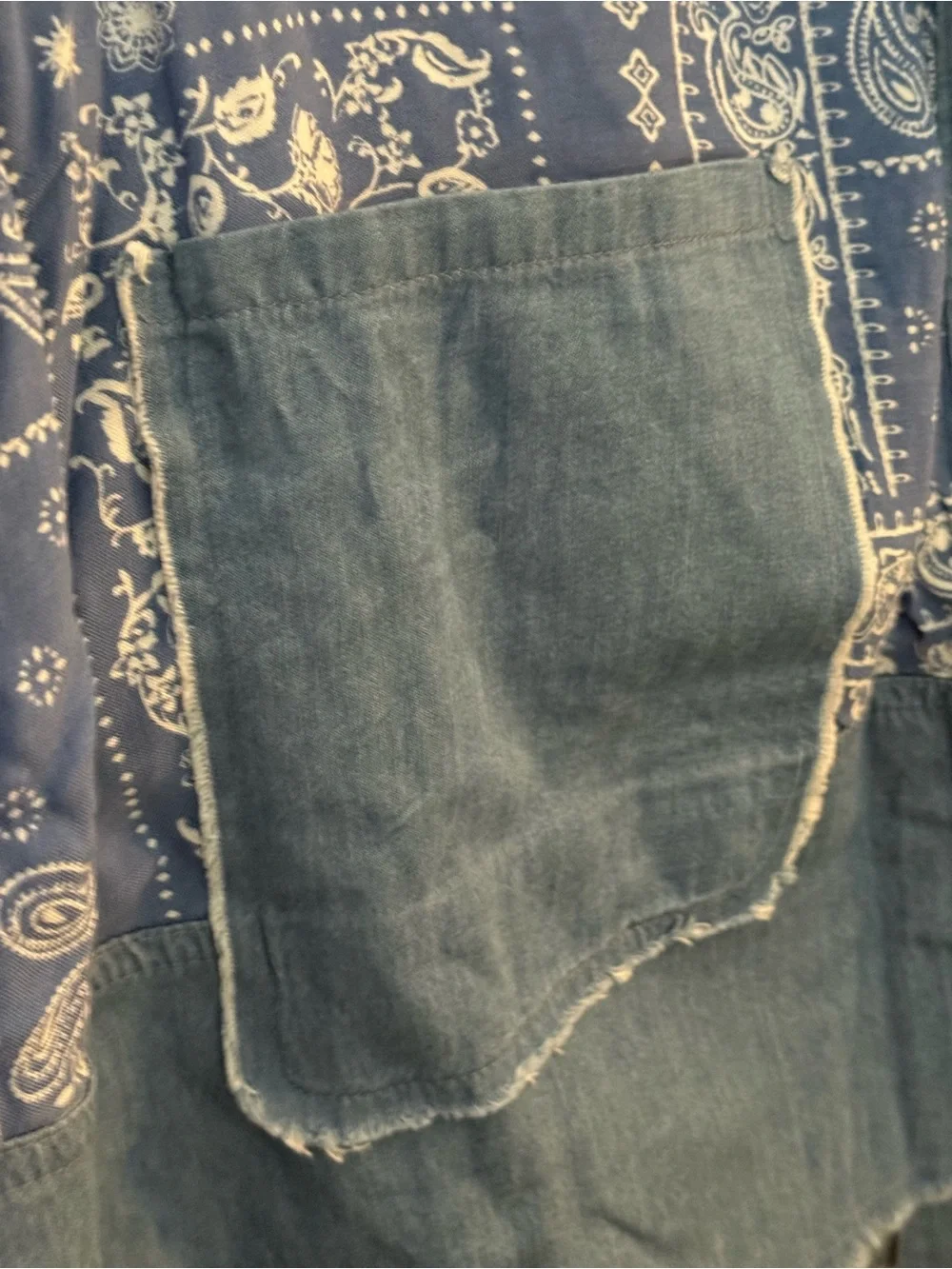 Cato Blue Paisley Open-Front Kimono